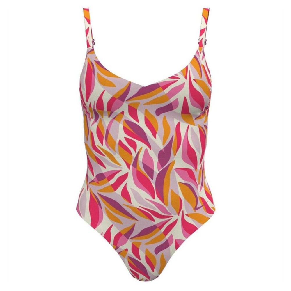 Nike Womens/Ladies Leaf Print One Piece Bathing Suit / Desert Pink